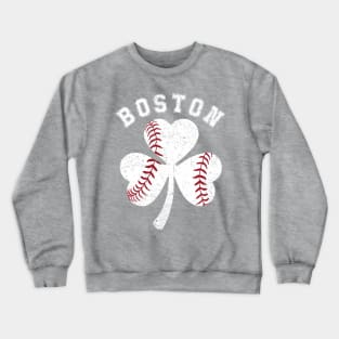 Boston Baseball Irish Shamrock St Patrick's Day Lucky Charm St Paddy's Day Crewneck Sweatshirt